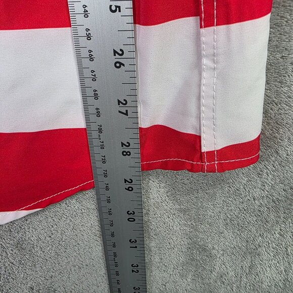 Mens J&Dhuasha American Flag Shirt Short Sleeve Button Up Polyester Size L - Picture 5 of 6